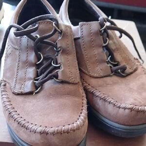 Dexter Brown Suede Moc Toe Slip-On Loafers